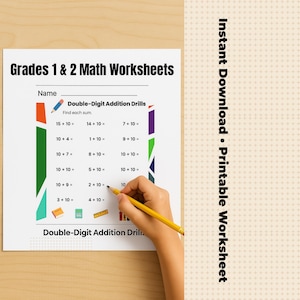 Schede di matematica per le classi 1-2 / Addizione, sottrazione, numeri mancanti (download digitale)