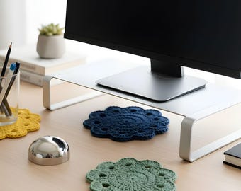 Blumen gehäkelte Untersetzer PDF Muster - Anfängerfreundlicher Mug Rug (Digitaler Download)