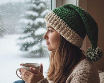 Weihnachtsmütze Anleitung | Erwachsene Weihnachtsmütze, Beanie | PDF-Download