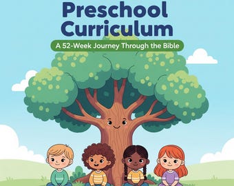 幼児向け聖書カリキュラム：52週間分のすぐに使える印刷可能なレッスンとアクティビティ、対象年齢3～5歳（デジタルダウンロード）