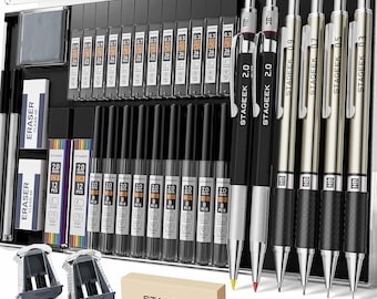 37 Piece Mechanical Pencil Set 0.3 0.5 0.7 0.9 2mm Drafting Drawing Kit