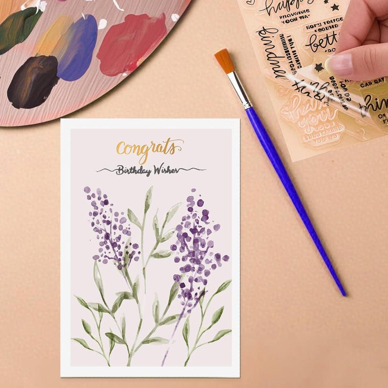 Clear Silicone Sentiment Stamps Set Card Making Words Blessing ...