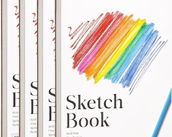 4 Pack Mini Sketchbook 5.5x8.5, Spiral Bound Drawing Pad 100gsm Acid Free Sketch Book