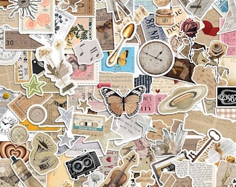 300 Pcs Vintage Stickers for Junk Journals Scrapbooking DIY Paper Craft Supplies