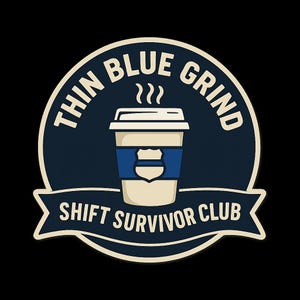 Thin Blue Line Coffee Sticker | Police Officer Gift