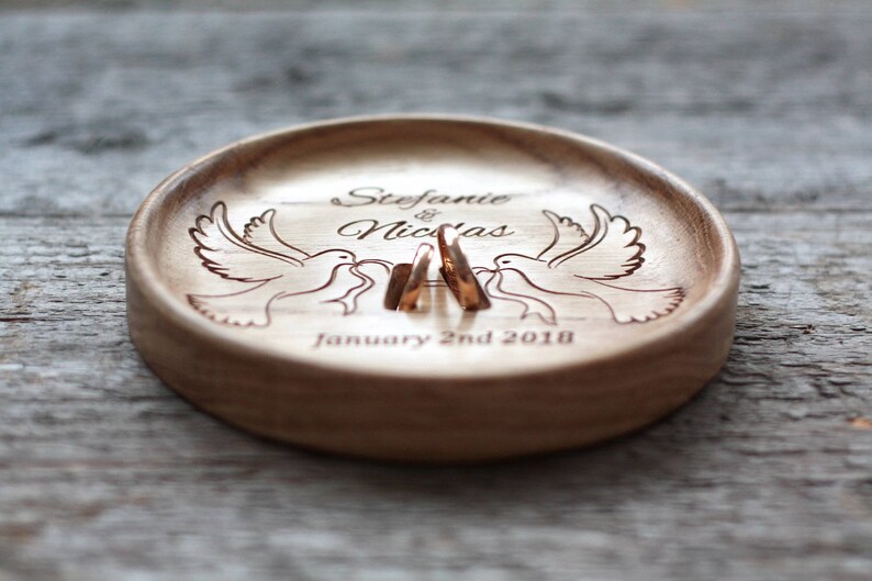 Wedding Ring box alternative. Wedding Ring Pillow alternative. Etsy