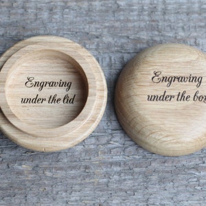 Round Box: Additional Engraving Under Lid or Box