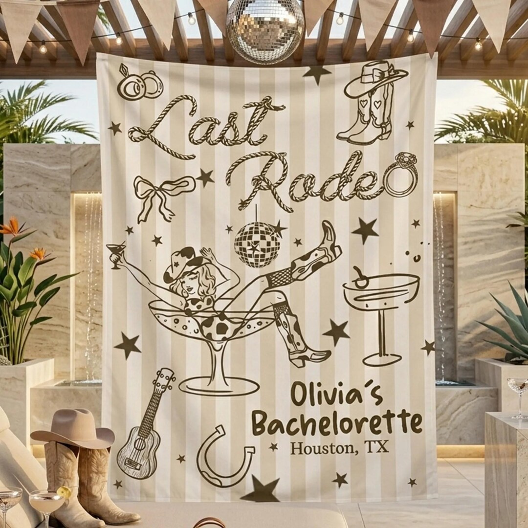 Last Rodeo Bachelorette Personalized Banner - Western Bachelorette ...