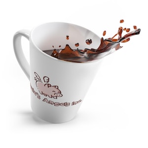 Flying Pig Logo Latte Mug | Brucie's Angels Inc. image 1