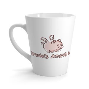 Flying Pig Logo Latte Mug | Brucie's Angels Inc. image 2