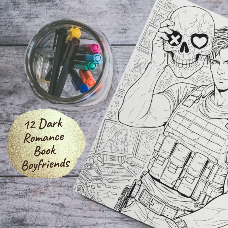 Book Boyfriends Coloring Book – Romantasy, Dark Romance, Morally Grey Men (Physical) image 5