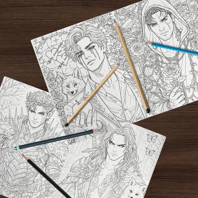Book Boyfriends Coloring Book – Romantasy, Dark Romance, Morally Grey Men (Physical) image 7