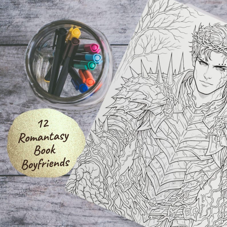 Book Boyfriends Coloring Book – Romantasy, Dark Romance, Morally Grey Men (Physical) image 6