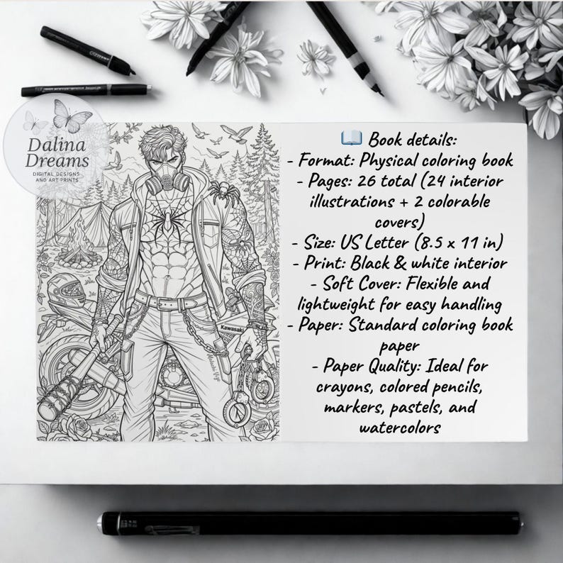 Book Boyfriends Coloring Book – Romantasy, Dark Romance, Morally Grey Men (Physical) image 4