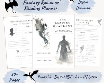 Romantik Leseplan | Druckbares Buch Journal PDF, Challenge Tracker