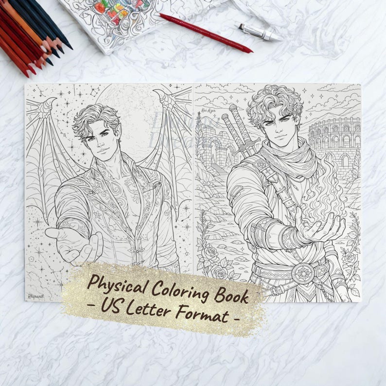 Book Boyfriends Coloring Book – Romantasy, Dark Romance, Morally Grey Men (Physical) image 3