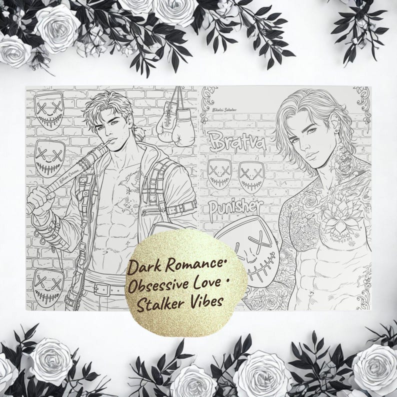 Book Boyfriends Coloring Book – Romantasy, Dark Romance, Morally Grey Men (Physical) image 9