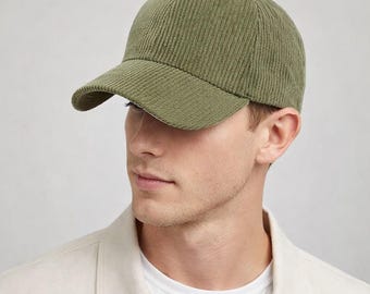 Gorra de béisbol de pana - Gorra unisex vintage de algodón