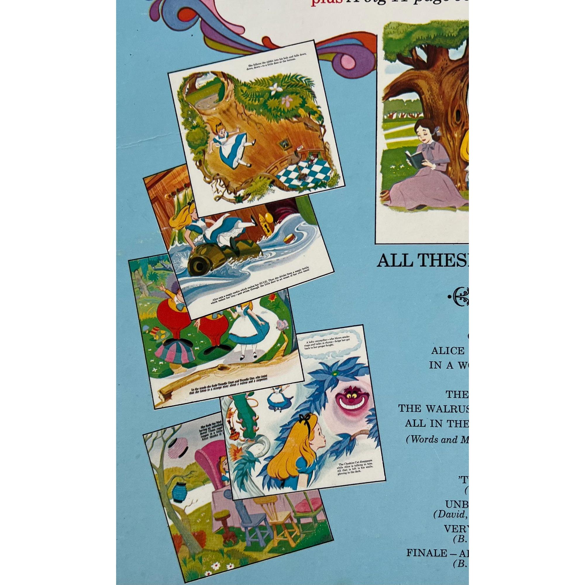 Walt Disneys Alice in Wonderland Vinyl LP With Illustrated Book 1969 ...