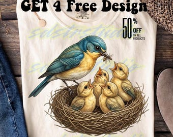 Imagen PNG de observación de aves, fácilmente distraído por las aves, linda camiseta de pájaros, regalo para amantes de las aves, pájaros en una rama, regalo para observadores de aves