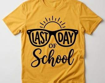 Último día de clases PNG, diseño de gafas de sol escolares, sublimación de graduación de profesor y alumno, descarga digital de fin de año escolar