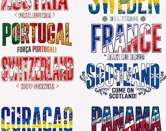 Paquete PNG de selecciones nacionales para la Copa Mundial 2026, diseños internacionales de fútbol de países, imágenes prediseñadas de fútbol, descarga digital de EE. UU., Canadá y México