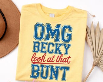 ¡Dios mío, Becky, mira ese toque de bola! PNG | Diseño divertido para camiseta de béisbol | Camiseta para mamás deportistas | Descarga digital instantánea