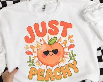 Just Peachy Png SVG , Peach Png, Fruit Png, Summer Sublimation Design