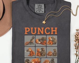 Comfort Colors® Monkey Collage Graphic Tee, Cute Monkey Art Shirt, Cozy Animal Lover Gift, Emotional Animal Graphic Top