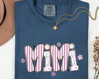 Comfort Colors® Mimi Shirt, Grandma Shirt, Floral Mini Shirt, Gift for Grandma, Mothers Day Gift, Grandma Gift Idea, Cute Grandma Tee