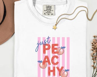 Comfort Colors®   Peach Teacher T-Shirt, Cute Teacher Graphic Tee, School Staff Appreciation Gift, Classroom Teacher T-Shirt Description