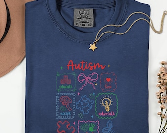 Comfort Colors® Autism Awareness Shirt, Autism Acceptance T Shirt, Neurodiversity Advocate Tee, Autism Support Shirt