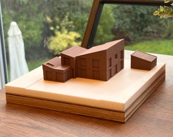 Custom 3D House Model – Bespoke Architectural Replica with Base