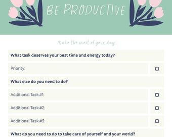 Be Productive: Self-Love Printable Worksheet