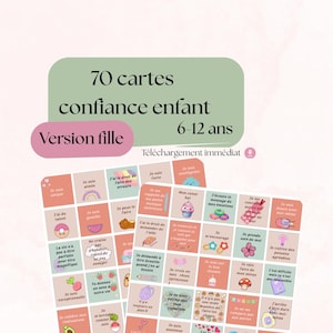 Kaartjes met positieve affirmaties voor meisjes (6-12 jaar) – Printbaar PDF-bestand