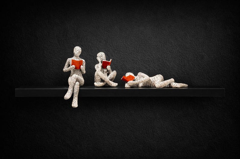 Reading Figurines Book Lovers 3 Bundle, Book Nookr, Mini Reader ...