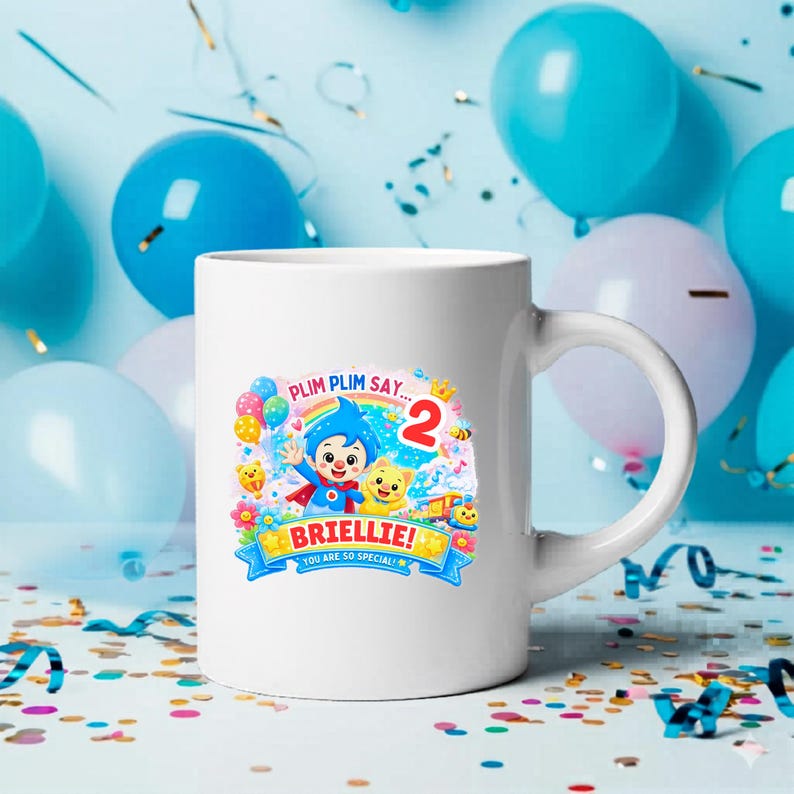 Plim Plim Birthday Shirt PNG Editable Canva Template, Personalized Plim Plim Birthday PNG, Kids Party Shirt Design, Instant Download image 12