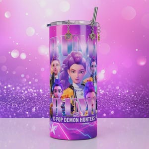 Kpop Demon Hunters Rumi Tumbler Wrap | Rumi Special PNG | 20oz Skinny Straight Tumbler Wrap | Anime Kpop Sublimation Design