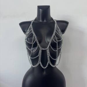 Cadena corporal en capas, Cadena corporal, Joyería de cadena corporal, Collar de cadena en capas, Cadena corporal drapeada, Cadena corporal llamativa, Cadena corporal para festivales