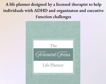 ADHD Planner | PDF Download | Therapist Designed Executive Functioning Planner | Productivity, Organization & Time Management Journal |Green