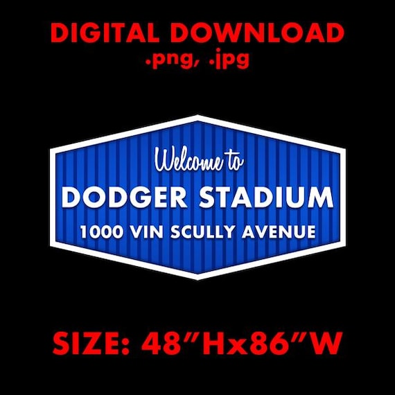 値段交渉OK！Dodger Stadium 40th記念ボール　Dodgers Digital Download - Welcome to Dodger Stadium Sign - Etsy Canada