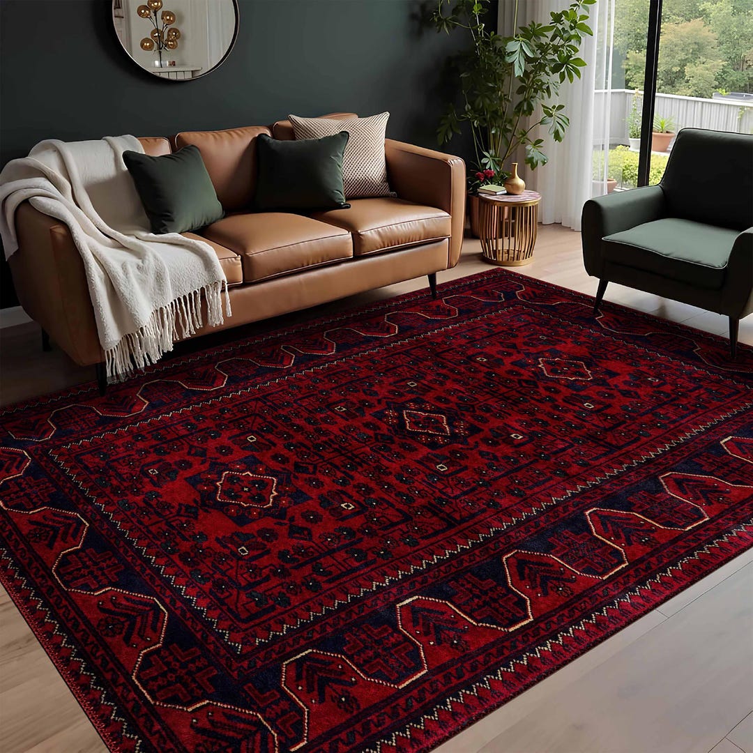 Multi Size Rug Bohemian-inspired Turkish Red Rug - Etsy