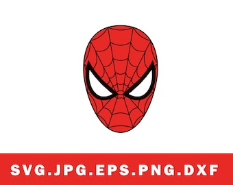 Spiderman Face Svg, Clipart Cut File (Digital Download)