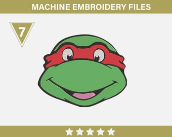 Turtle Superhero Embroidery Design, Ninja Turtle (7 Sizes) (Digital Download)