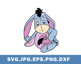 Blauer Esel Vektor Clipart SVG, Png, Eps, Dxf Dateiformate Sofort-Download