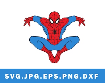 Spiderman SVG Superhero Silhouette PNG Spider Clipart for Cricut & Crafts Instant Download