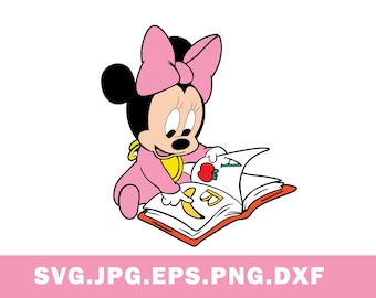 Cute Minnie Mouse Svg,Png,Dxf,Eps clipart, digital file Instant Download