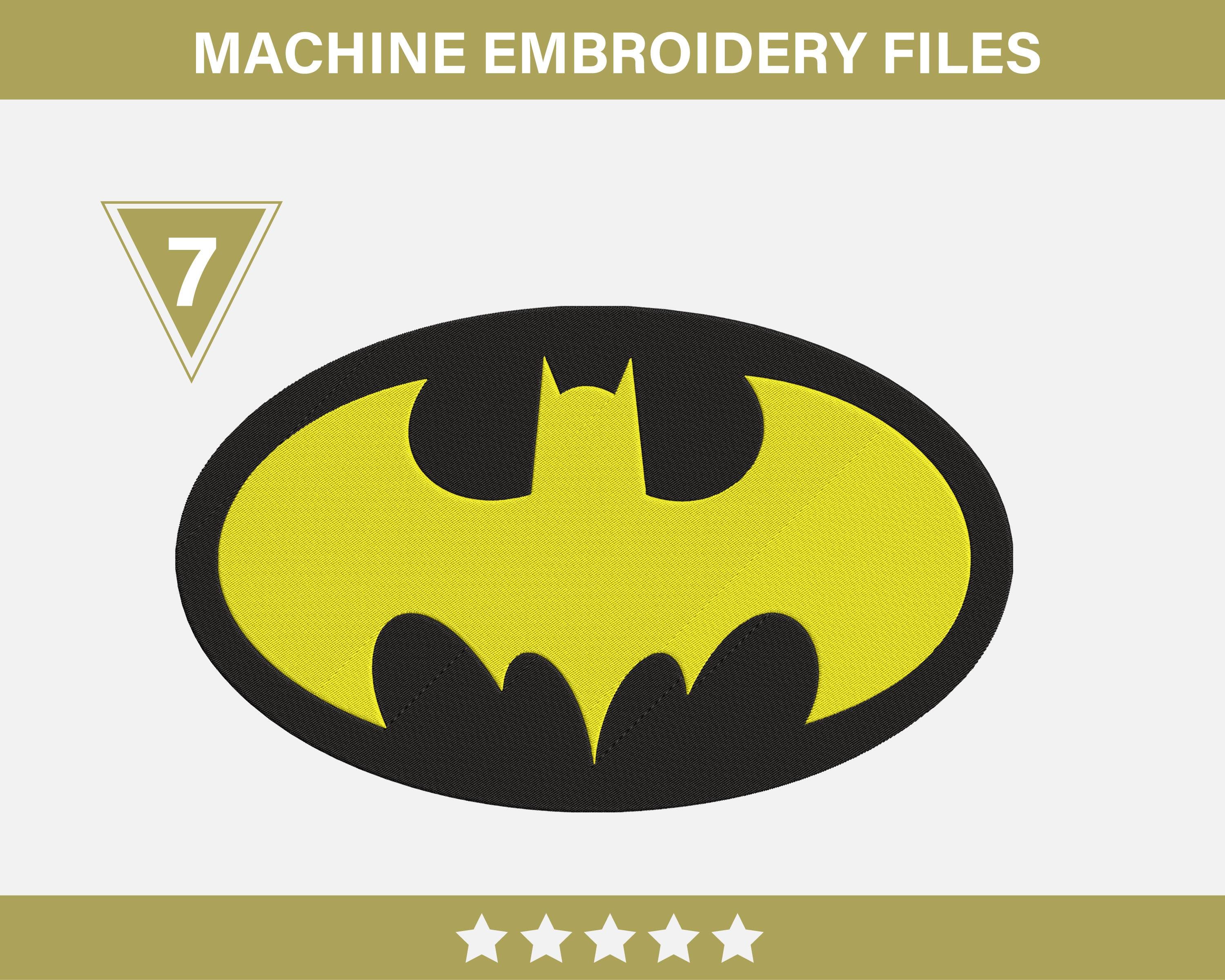 Bat Man Logo Embroidery Design - Etsy, image size:3000x2400