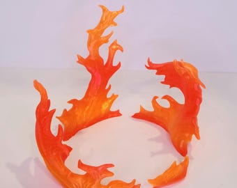 Set de efectos de fuego a escala 1:12 para figuras de acción