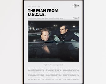 Der Mann von U.N.C.L.E., Der Mann von Onkel, Guy Ritchie, Retro Filmplakat, Individuelles Filmplakat